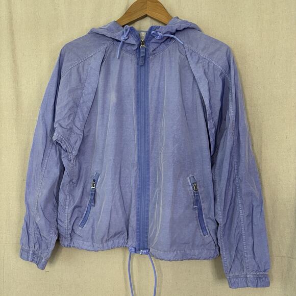 Athleta Women Athleisure Activewear Gym Rat Oversized Jacket Size XS Periwinkle - Picture 1 of 8
